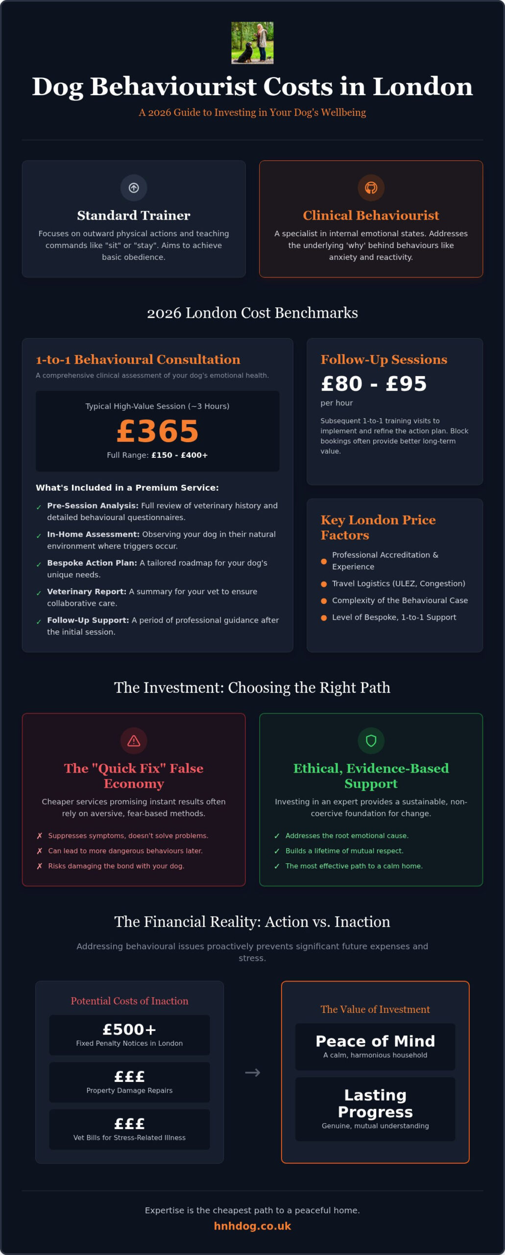 Dog Behaviourist Cost London: 2026 Price Guide and Value Analysis